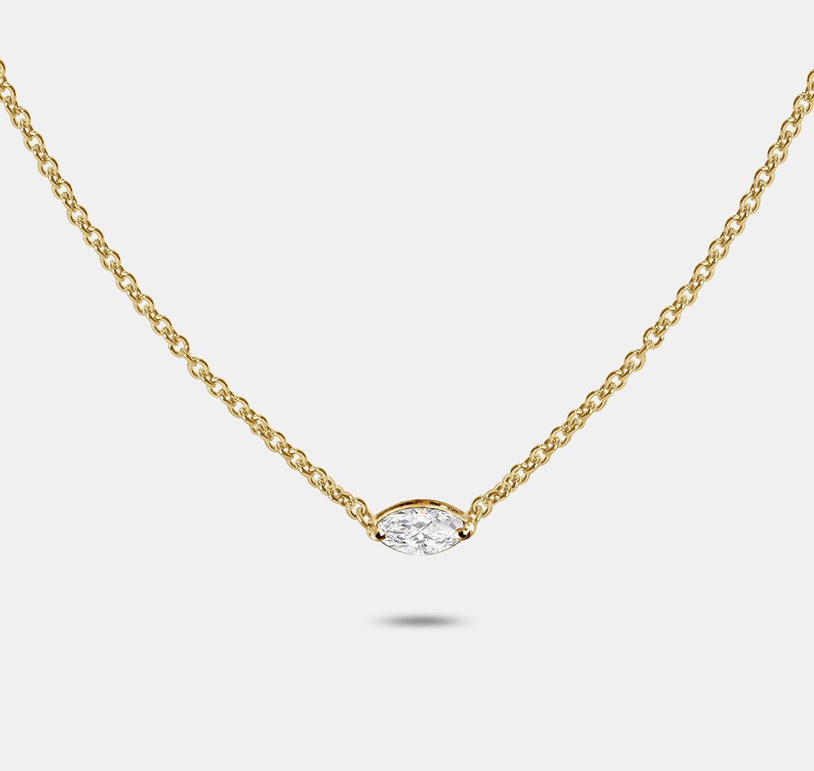 Marquise Gemstone Pendant Necklace