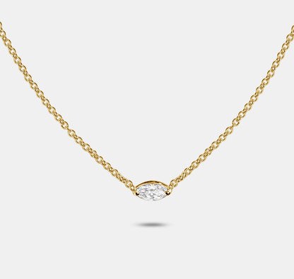 Marquise Gemstone Pendant Necklace