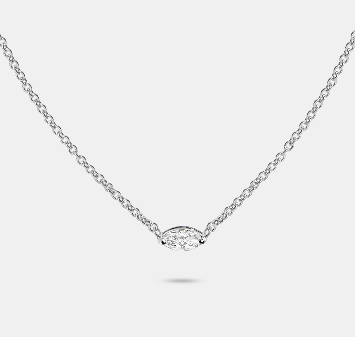 Marquise Gemstone Pendant Necklace