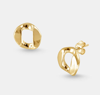 Cuban Link Stud Earring (Pair)
