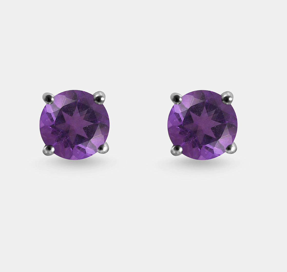 Large Solitaire Stud Earrings