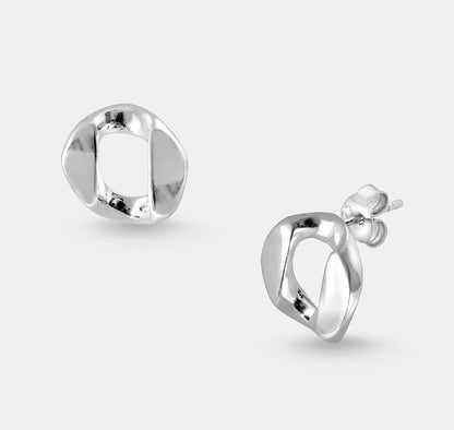 Cuban Link Stud Earring (Pair)