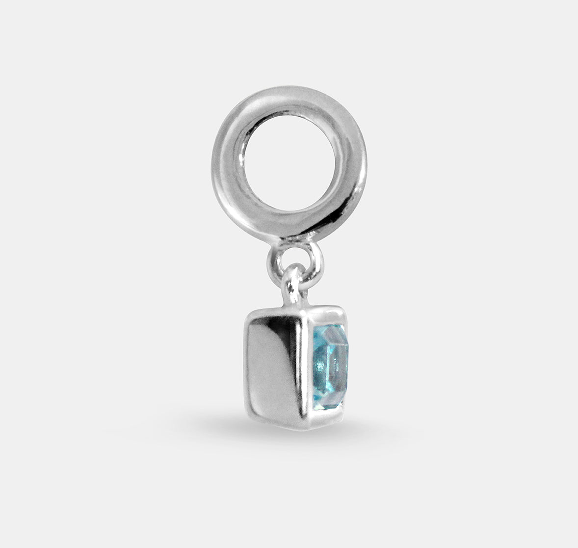 Square Gemstone Charm