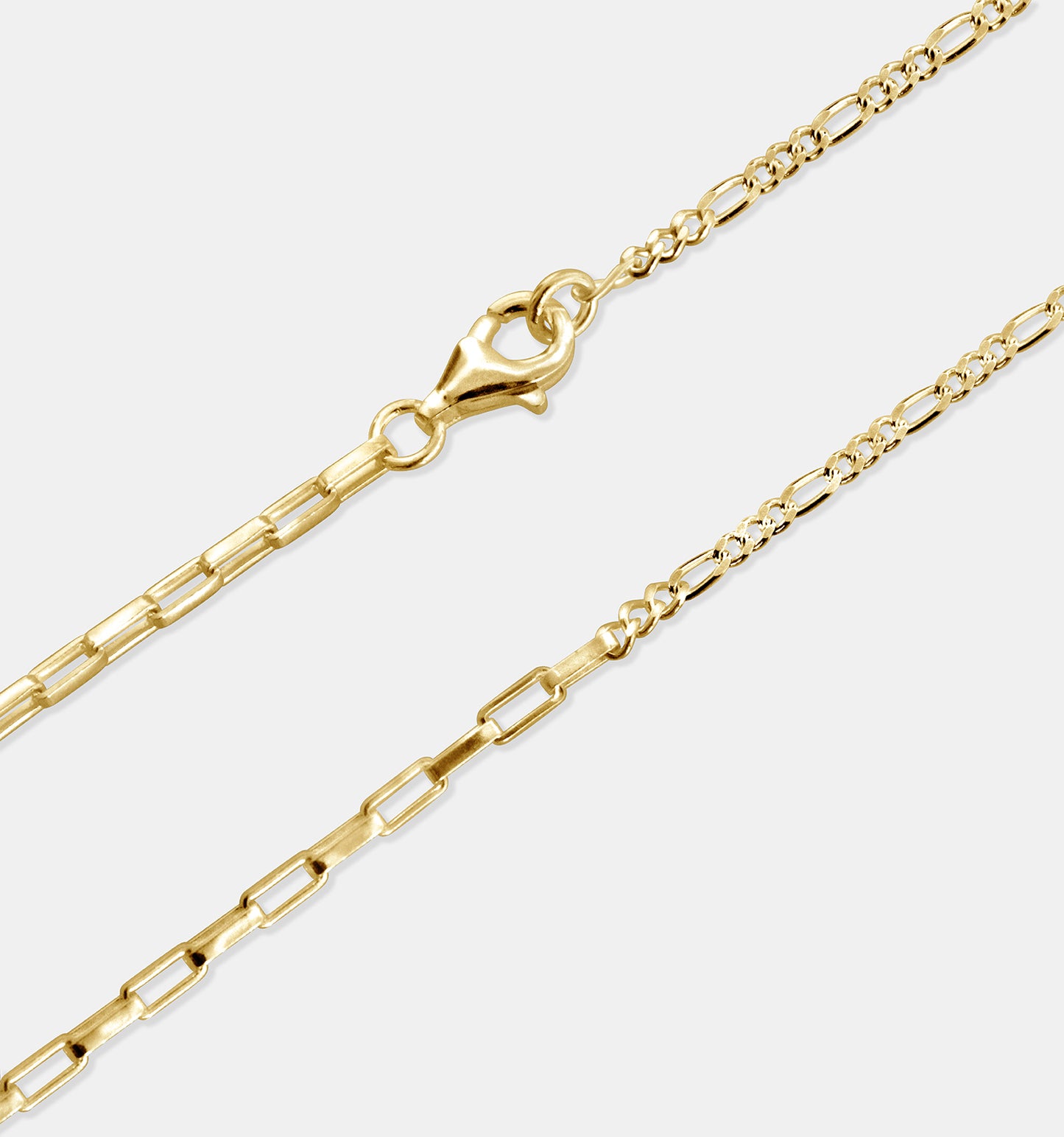 Half and Half Mixed Chain Necklace