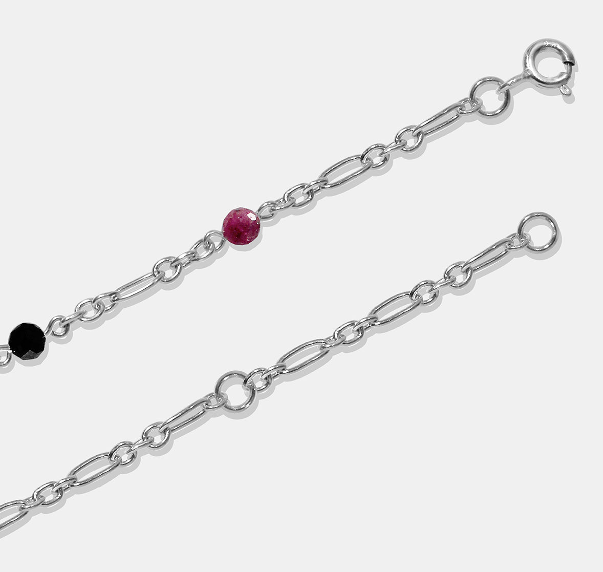 Chain Bracelet with Stone Beads