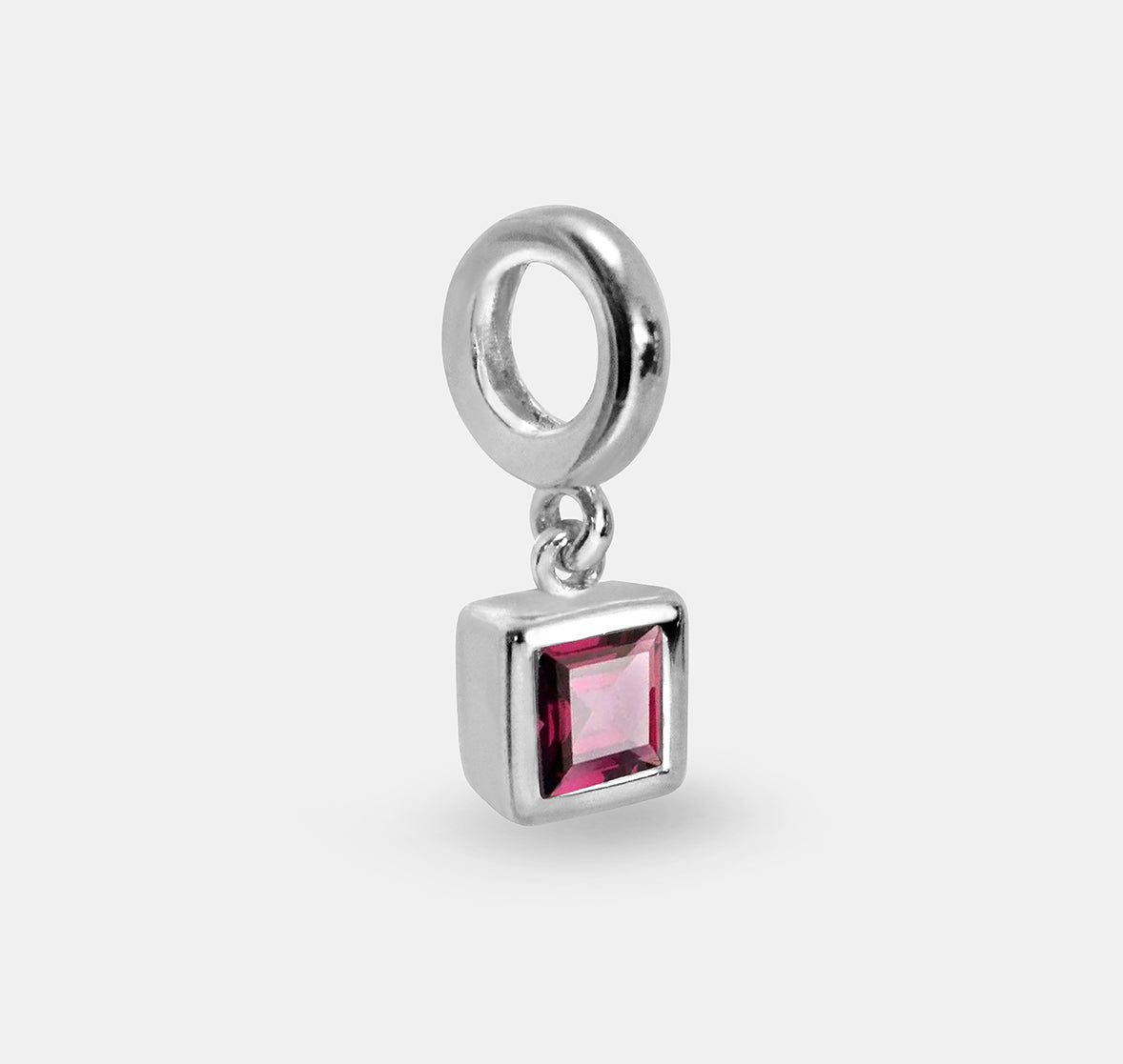 Square Gemstone Charm