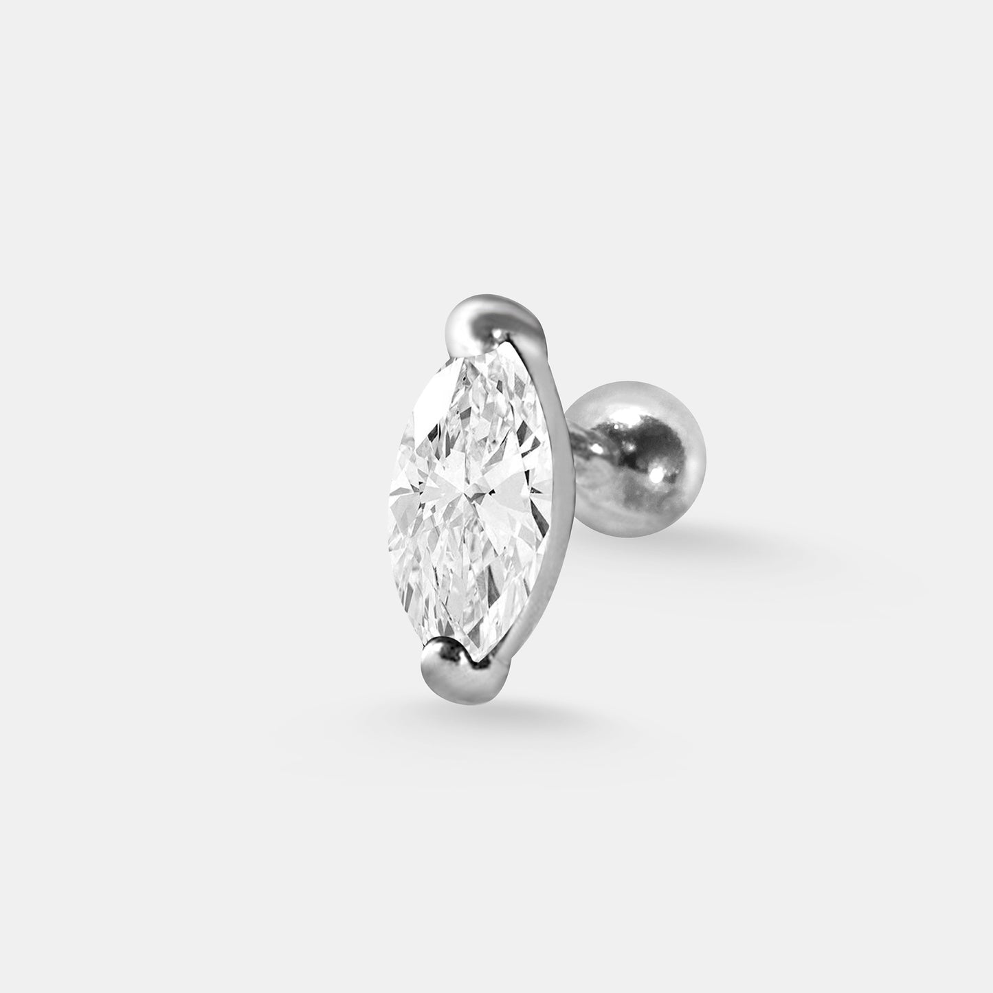 Large Marquise Stud