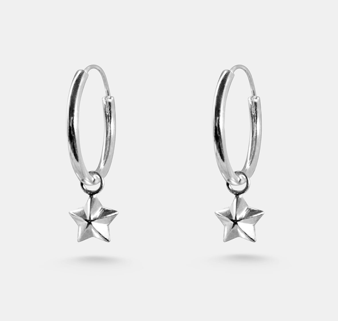Small Star Hoop Earrings