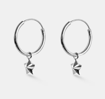 Small Star Hoop Earrings