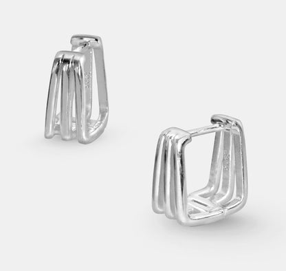 Square Hoop Earrings (Pair)