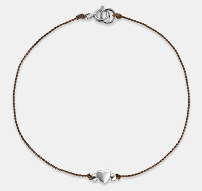 Heart Bead Rope Bracelet