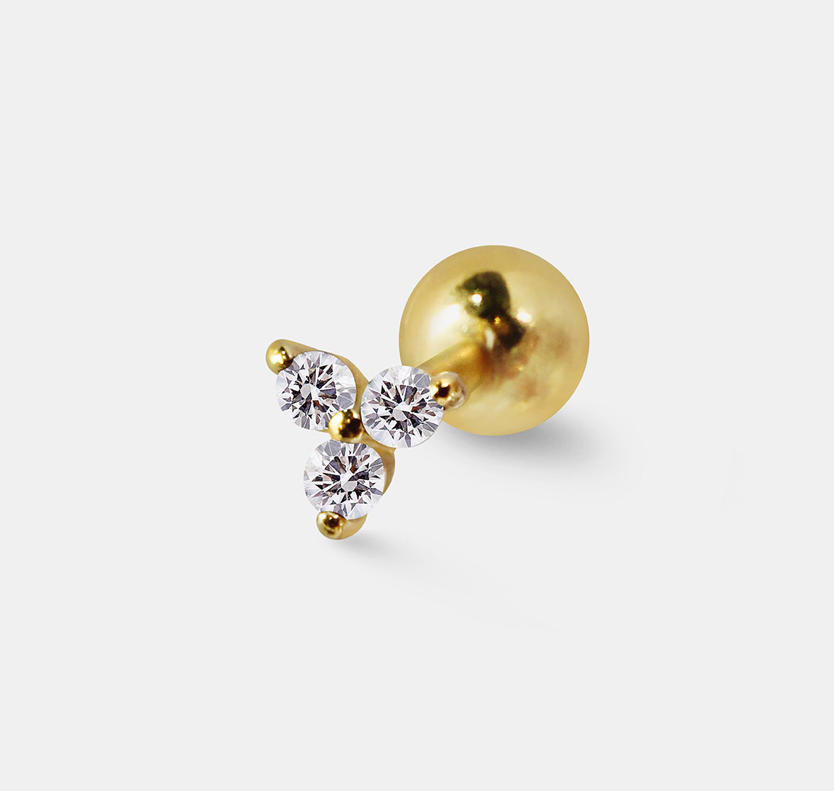 Tiny Gem Trio Cluster Single Stud