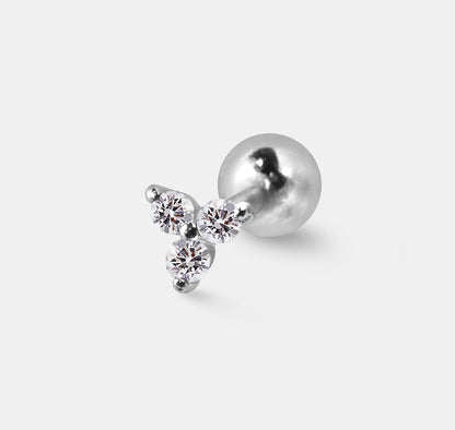 Tiny Gem Trio Cluster Single Stud