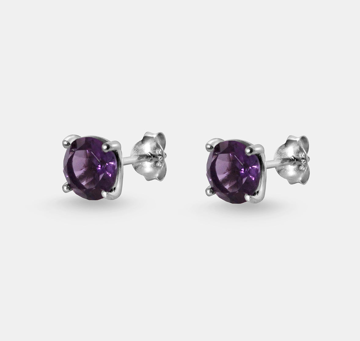 Large Solitaire Stud Earrings