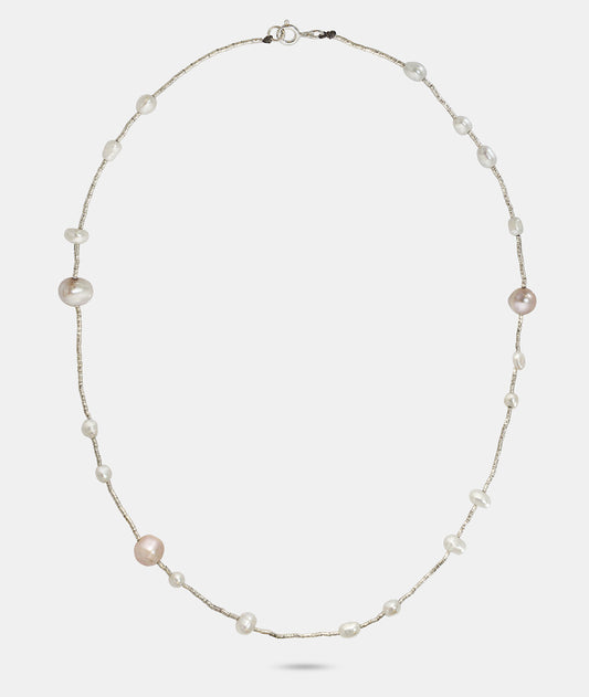 Large and Small Pearl Necklace