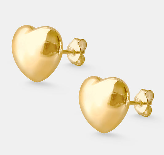 Heart Stud Earrings (Pair)