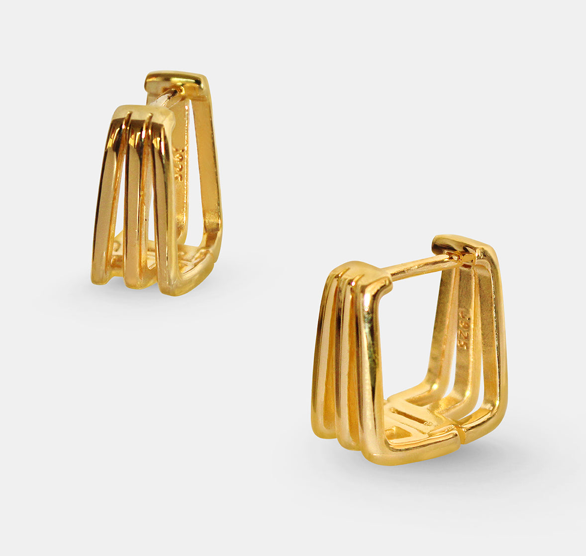 Square Hoop Earrings (Pair)